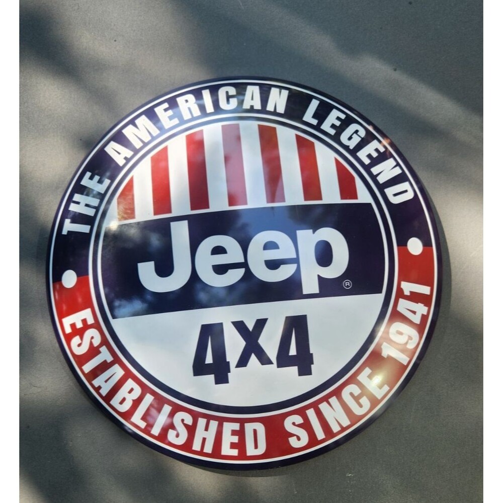Jeep 4x4 Round Domed 16” Metal Sign Licensed